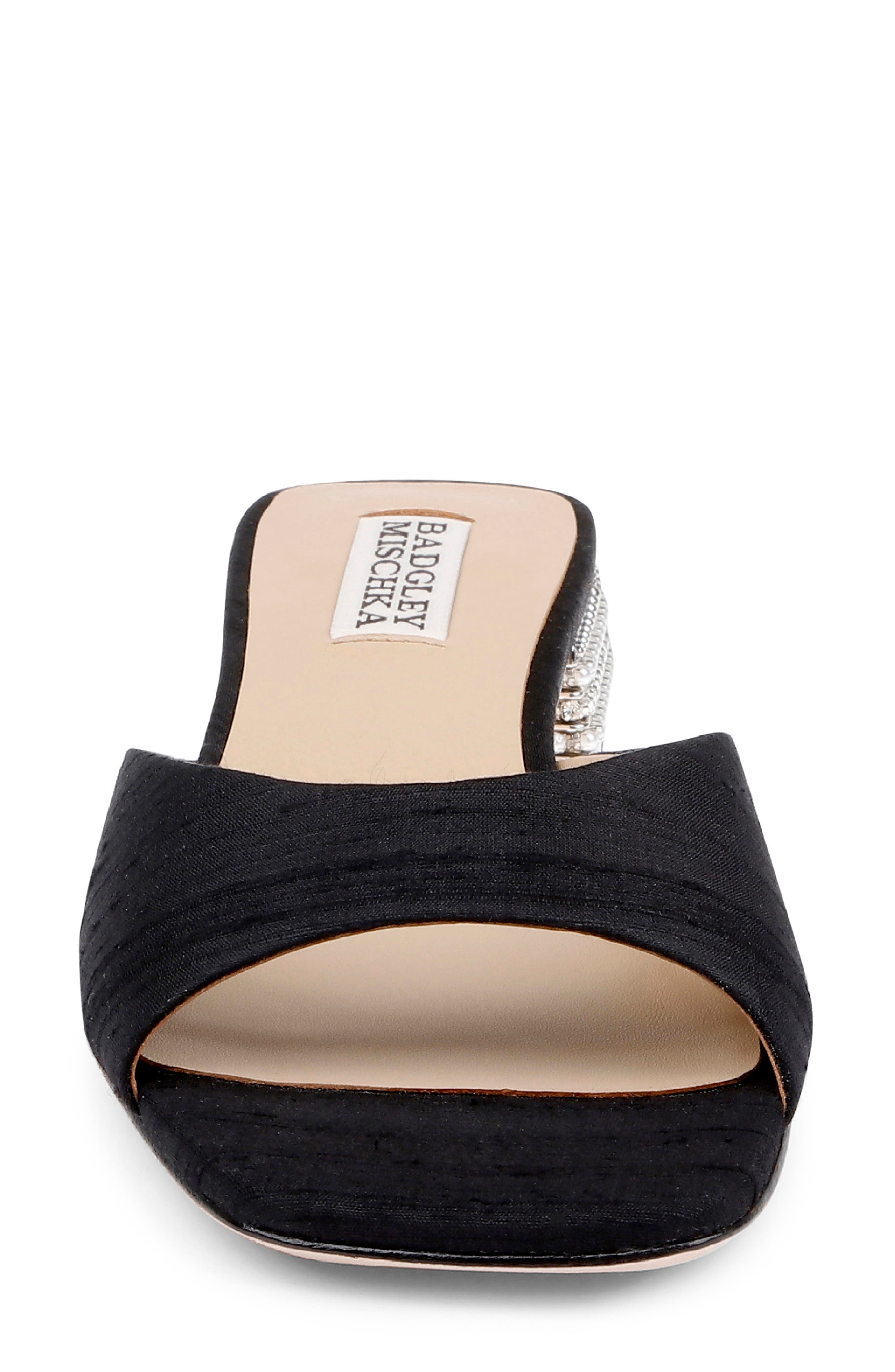 BADGLEY MISCHKA Oahu Slide Sandal, Alternate, color, Black Silk