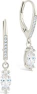 Sterling Forever Allegra Cubic Zirconia Drop Earrings