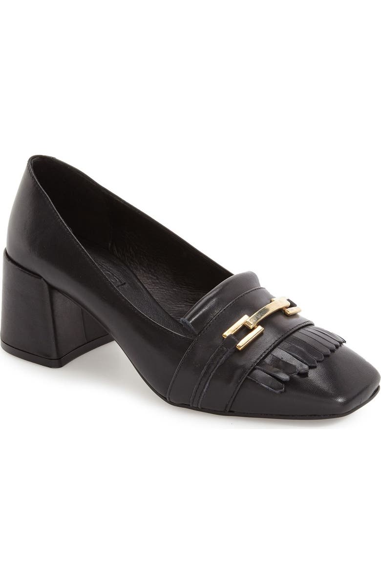 Topshop 'Justify' Block Heel Loafer Pump, Main, color,