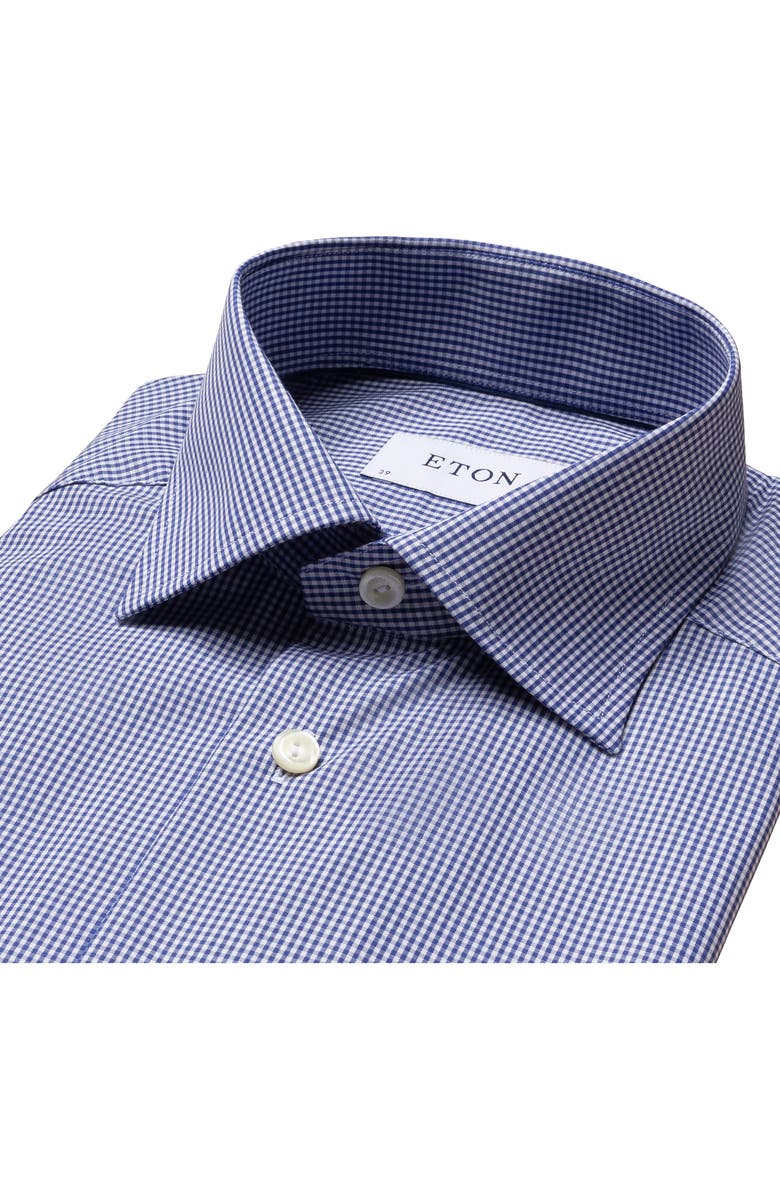 Eton Contemporary Fit Check Dress Shirt, Alternate, color, 