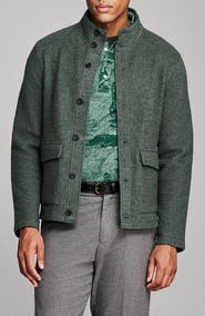 Billy Reid Garrett Stand Collar Wool & Cotton Jacket