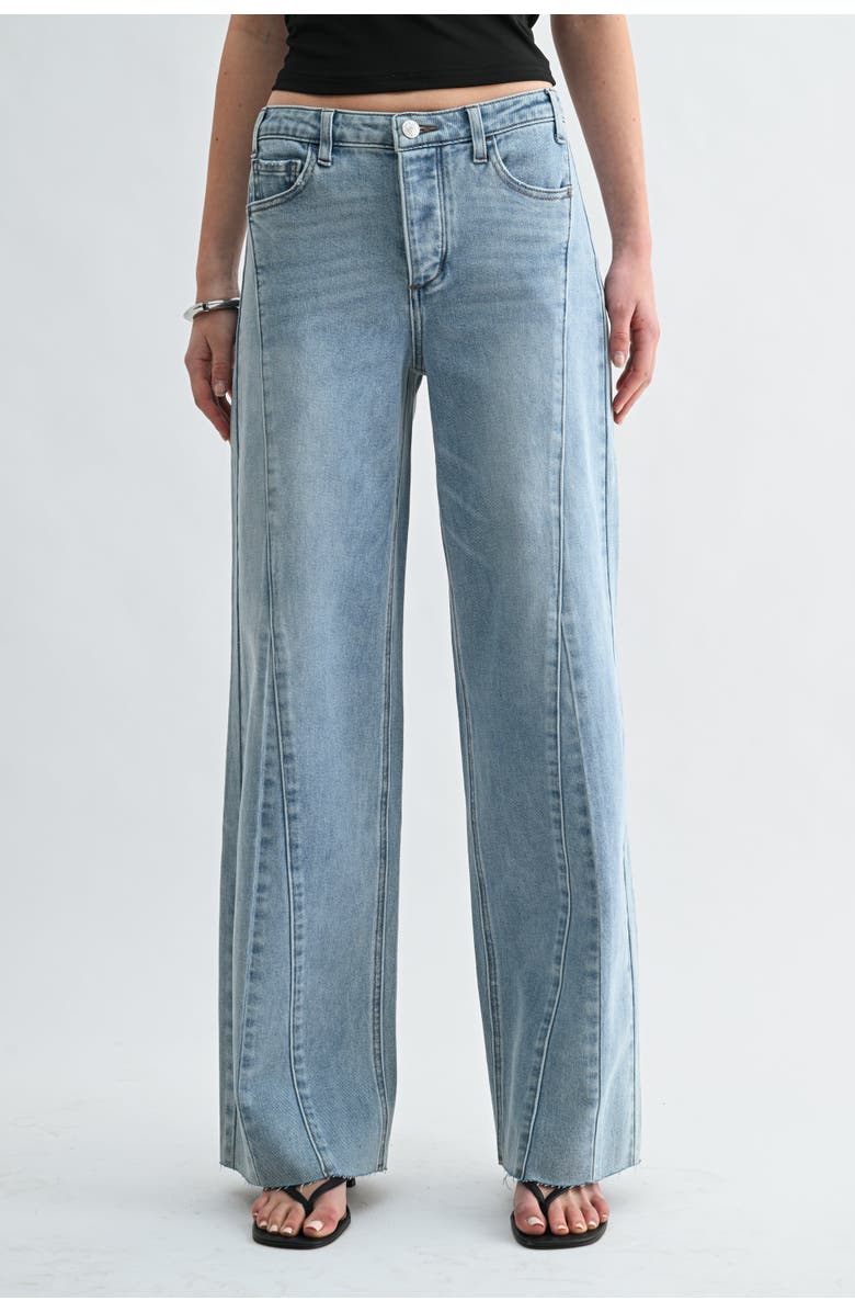 Jemina Denim The Low Seamed Wide, Alternate, color, Light Wash