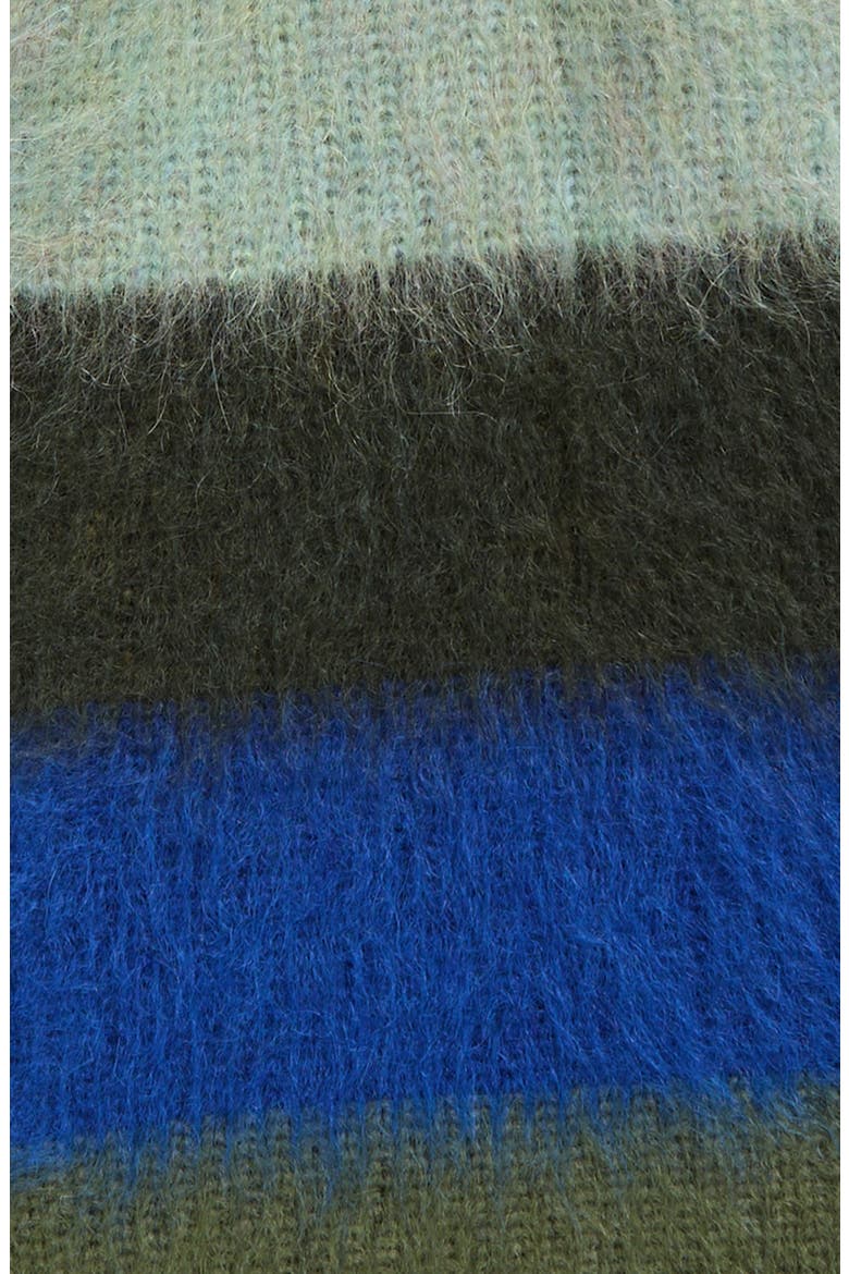Ulf Brushed Stripe One of a Kind Scarf, Alternate, color, BLUE/ GREEN
