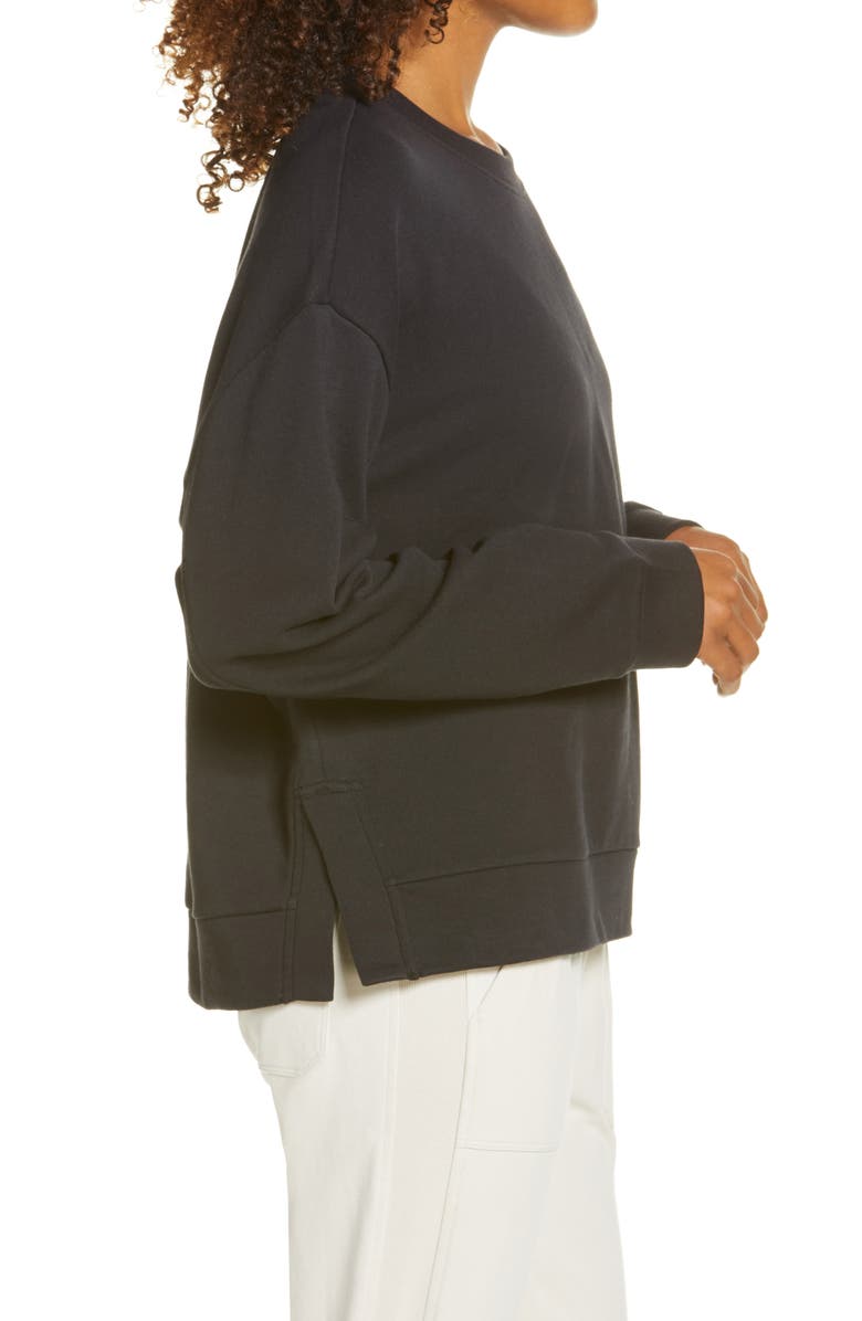 Zella Costa Side Split Crewneck Sweatshirt, Alternate, color, 
