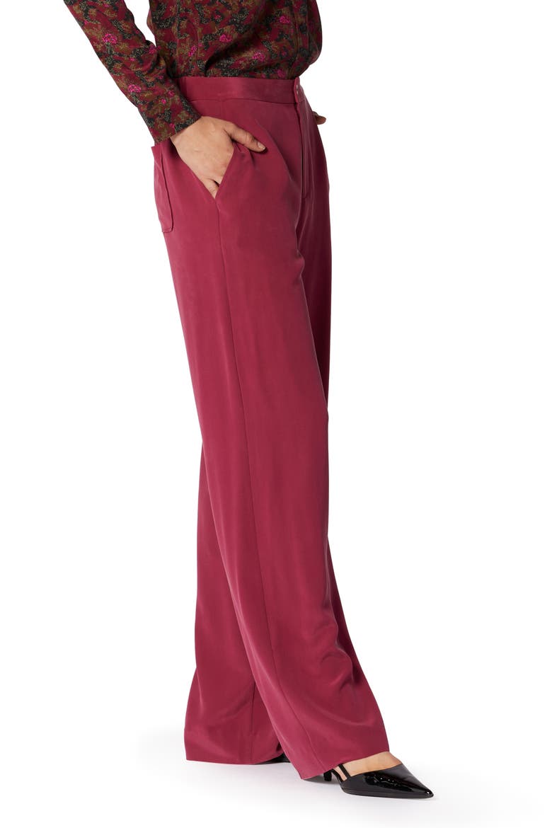 Aeslin Silk Trousers, Alternate, color, RHODODENDRON