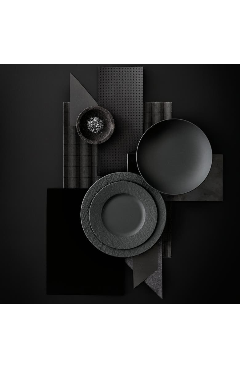 Villeroy & Boch Manufacture Rock Dinner Plate, Alternate, color, Black
