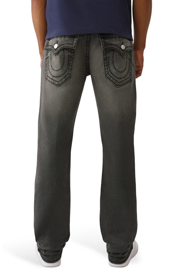 Ricky Stud T-Flap Straight Leg Jeans, Alternate, color, GREY SMORES