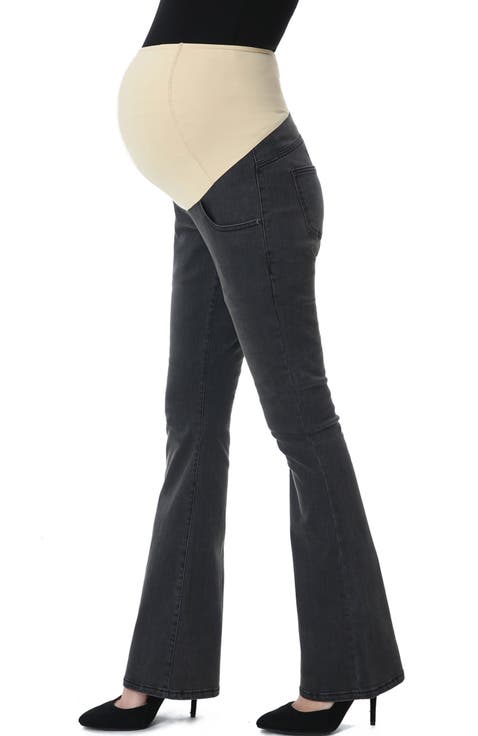 Maternity Stretch Flare Leg Denim Jeans