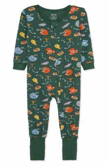 Game Day Print Stretch Viscose Convertible Footie
