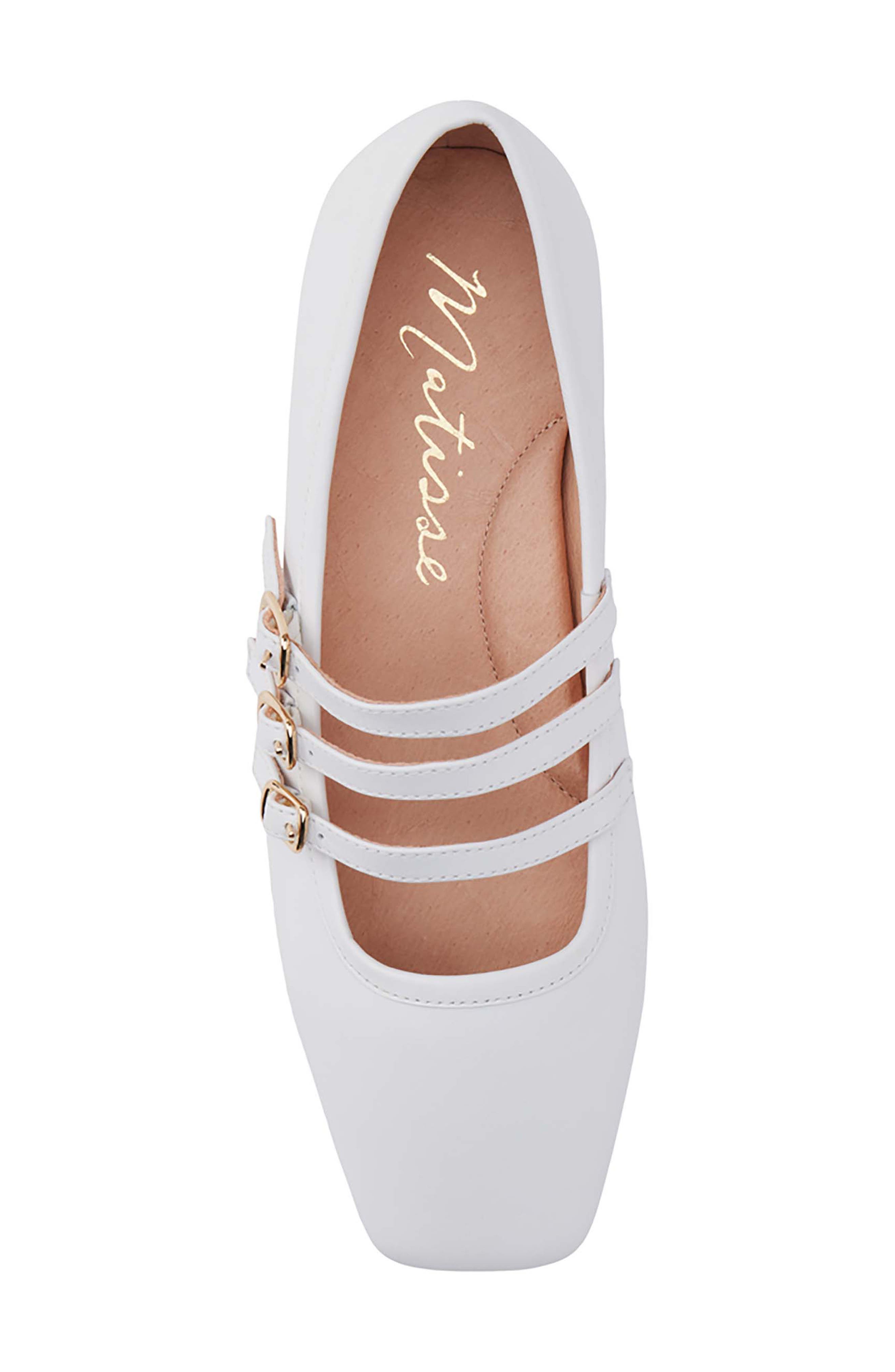 Matisse Nova Strappy Ballet Flat, Alternate, color, White