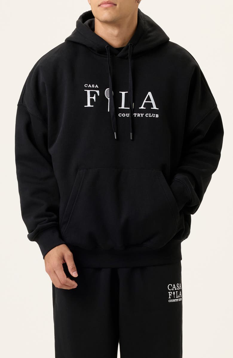 FILA Country Club Embroidered Oversize Logo Hoodie, Main, color, 
