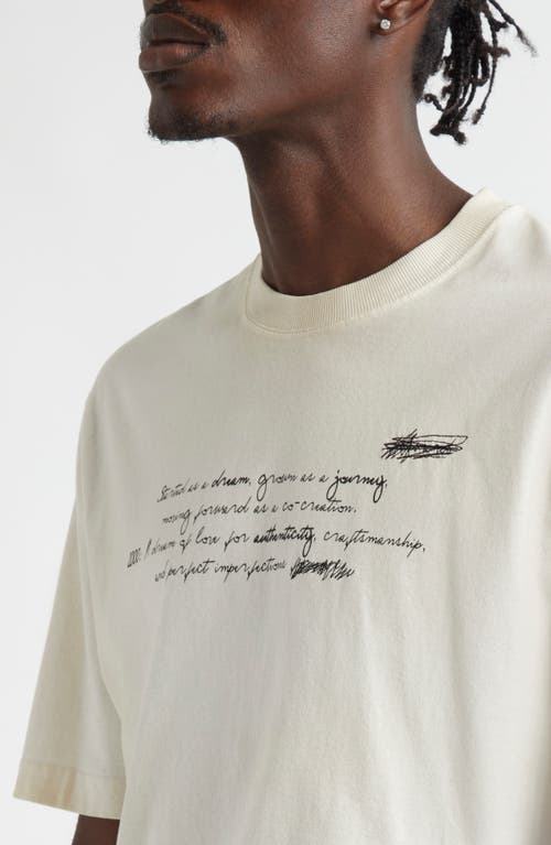 Golden Goose Men's Hand Writing T-shirt In White