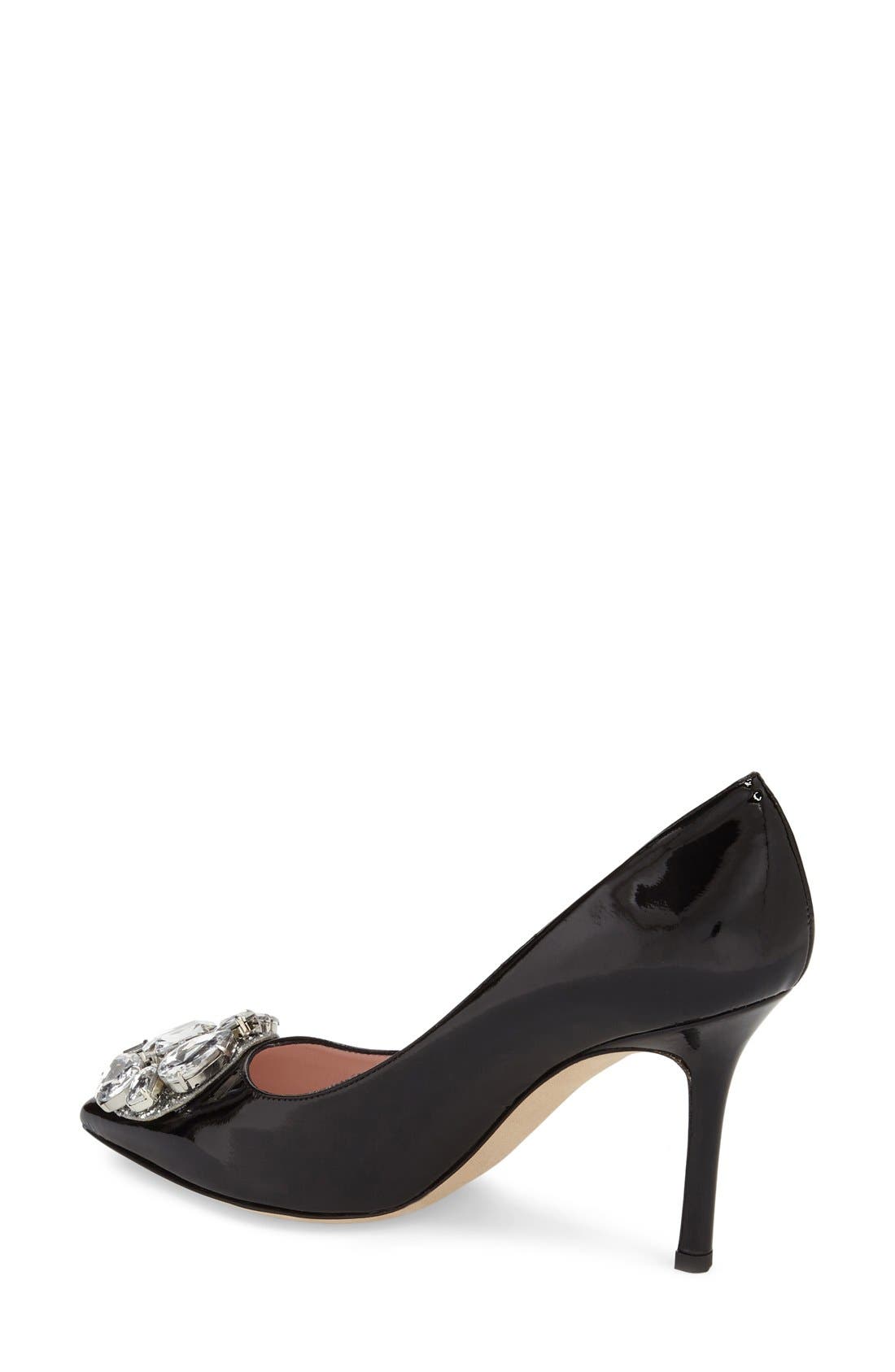 'philie' pointy toe pump, Alternate, color, BLACK