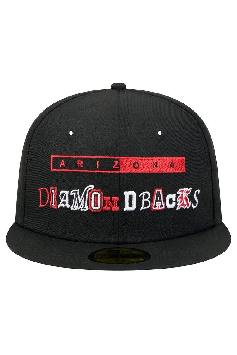 Men's New Era Black Arizona Diamondbacks Ransom 59FIFTY Fitted Hat, Alternate, color, Black