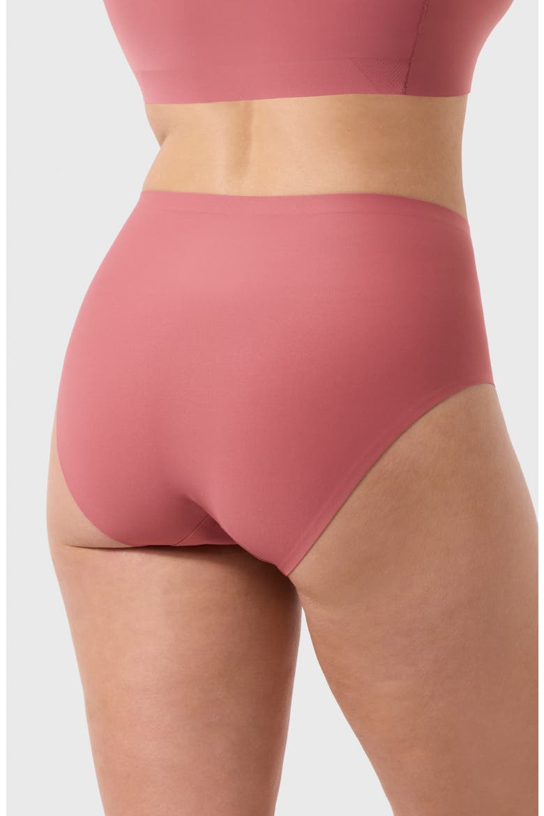 High Waisted Retro Bikini, Alternate, color, PINK CANYON