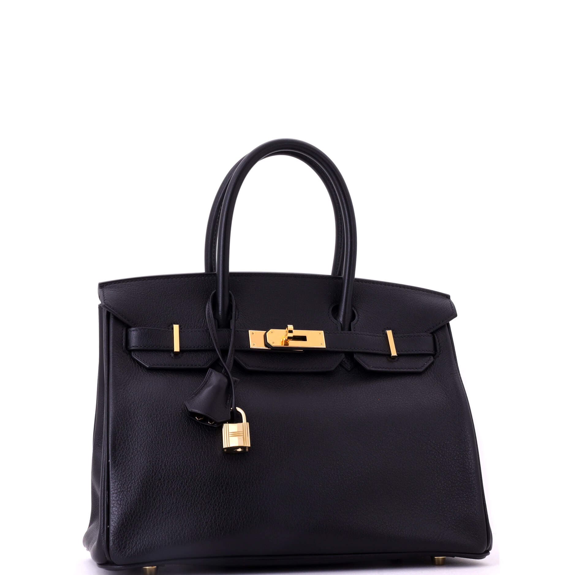 Pre-Owned Hermes Birkin Handbag Black Evercolor with Gold Hardware 30, Alternate, color, Noir