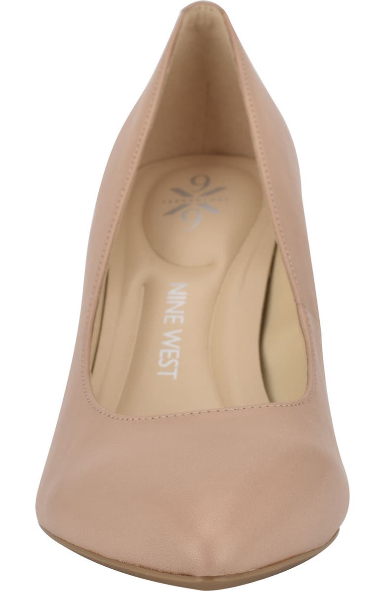 Nine West Cal 9x9 Wedge Pump, Alternate, color, Nude Leather