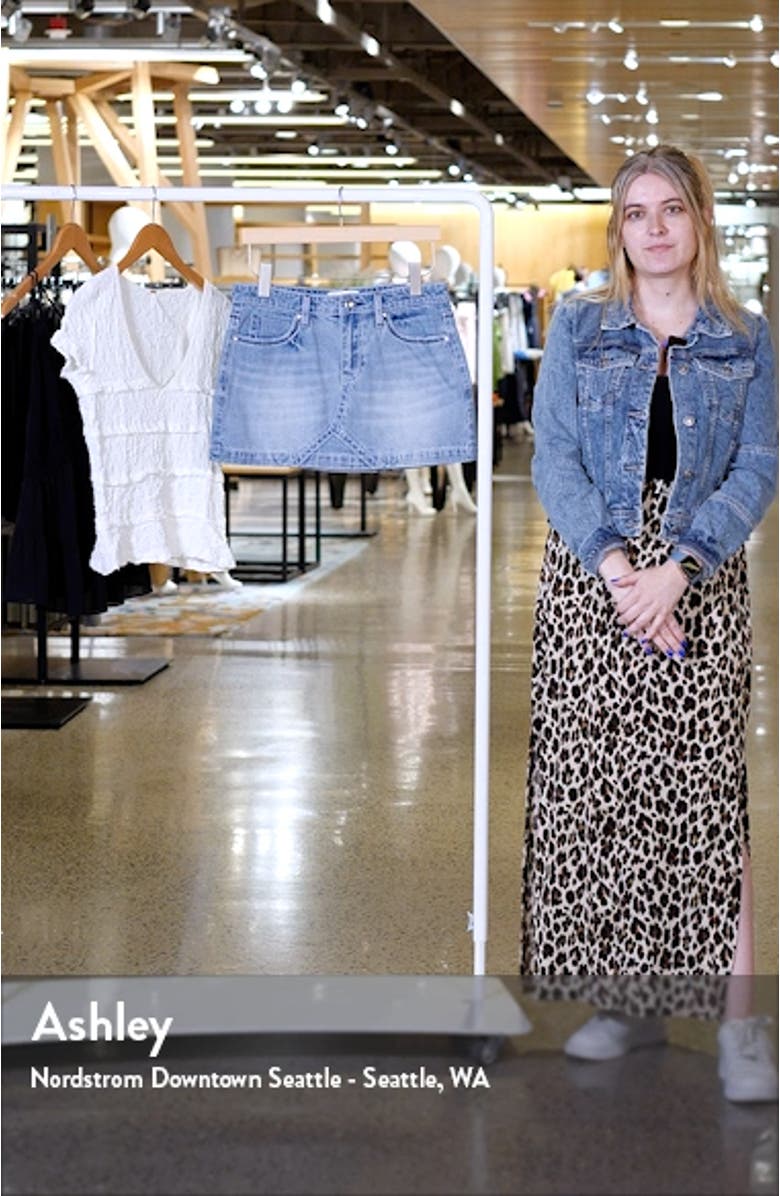 Winged Out Denim Miniskirt, sales video thumbnail