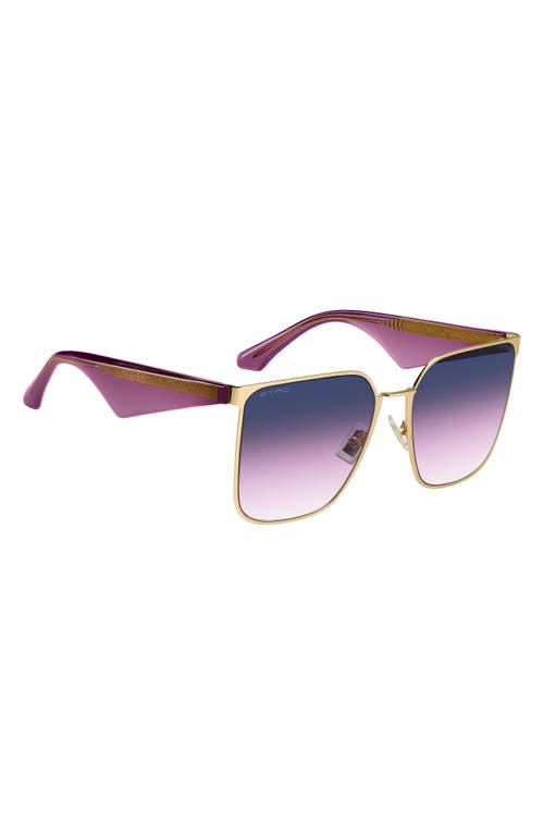 Etro 58mm Gradient Square Sunglasses In Gold