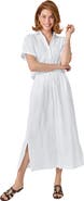 Jessica London Cotton Gauze A-Line Midi Skirt