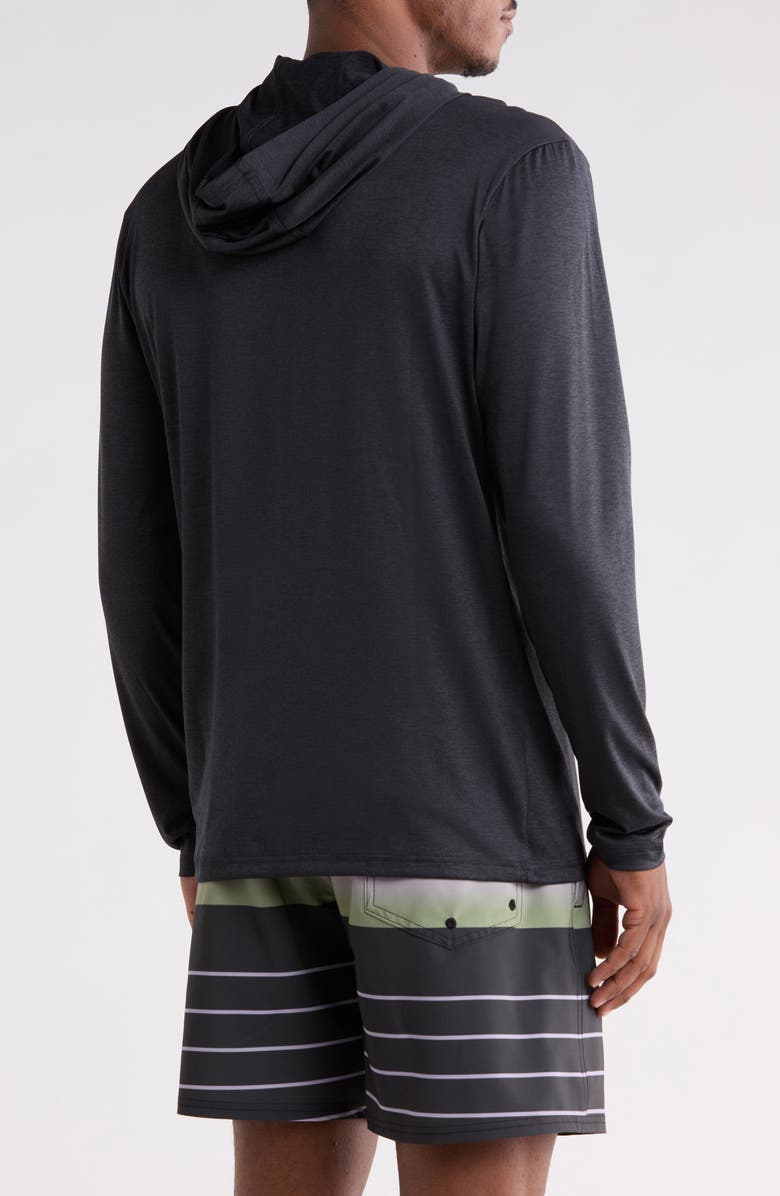 Volcom Deathly Stones Hooded Sun Shirt, Alternate, color, Black