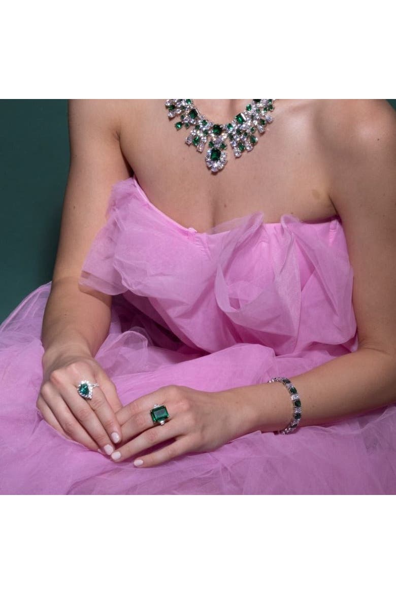 Gia Pear Shaped Cocktail Ring, Alternate, color, G/H Color Crystalline