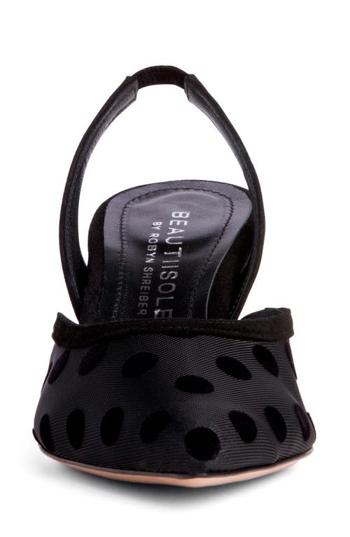 Beautiisoles Flores Slingback Kitten Heel Pump In Black
