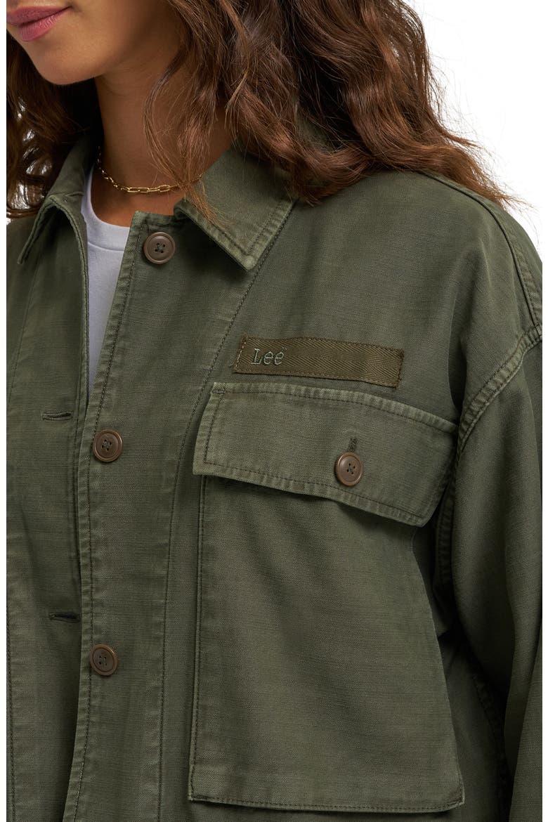 Utility Overshirt, Alternate, color, OAK MOSS