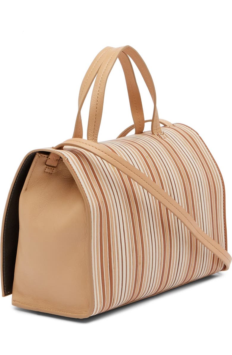 Christopher Kon Striped Combo Leather Satchel, Alternate, color,