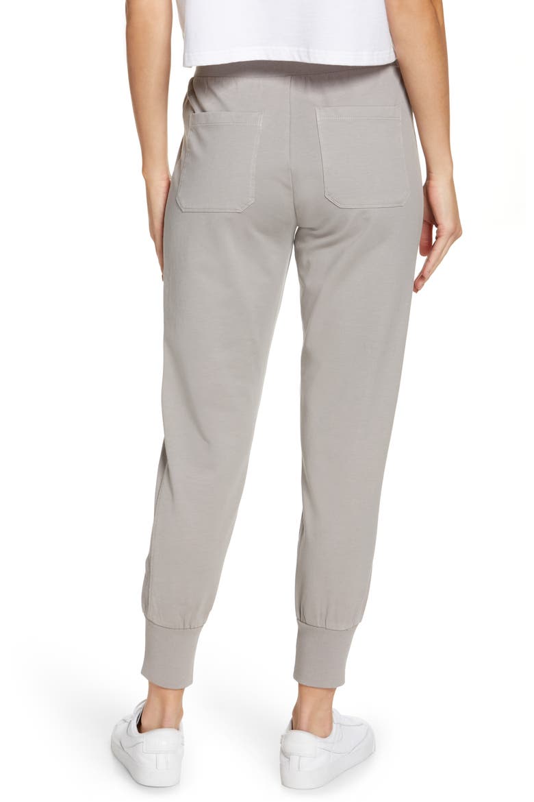 Washed Organic Cotton Ankle Joggers, Alternate, color, GREY ALLOY