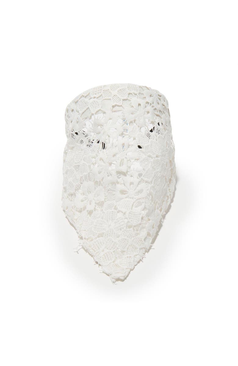Lele Sadoughi Jackie Floral Lace Handkerchief Headband, Alternate, color, Ivory 100