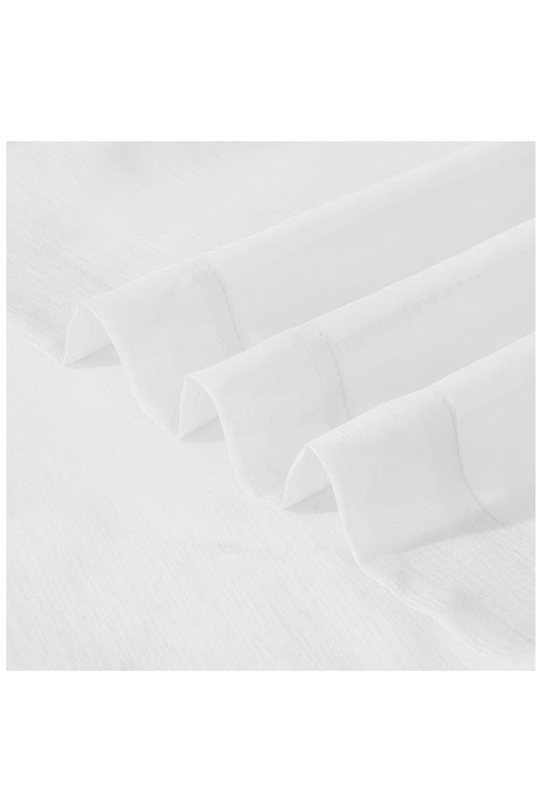 Set of 2 Sheer Curtain Panels, Alternate, color, WHITE