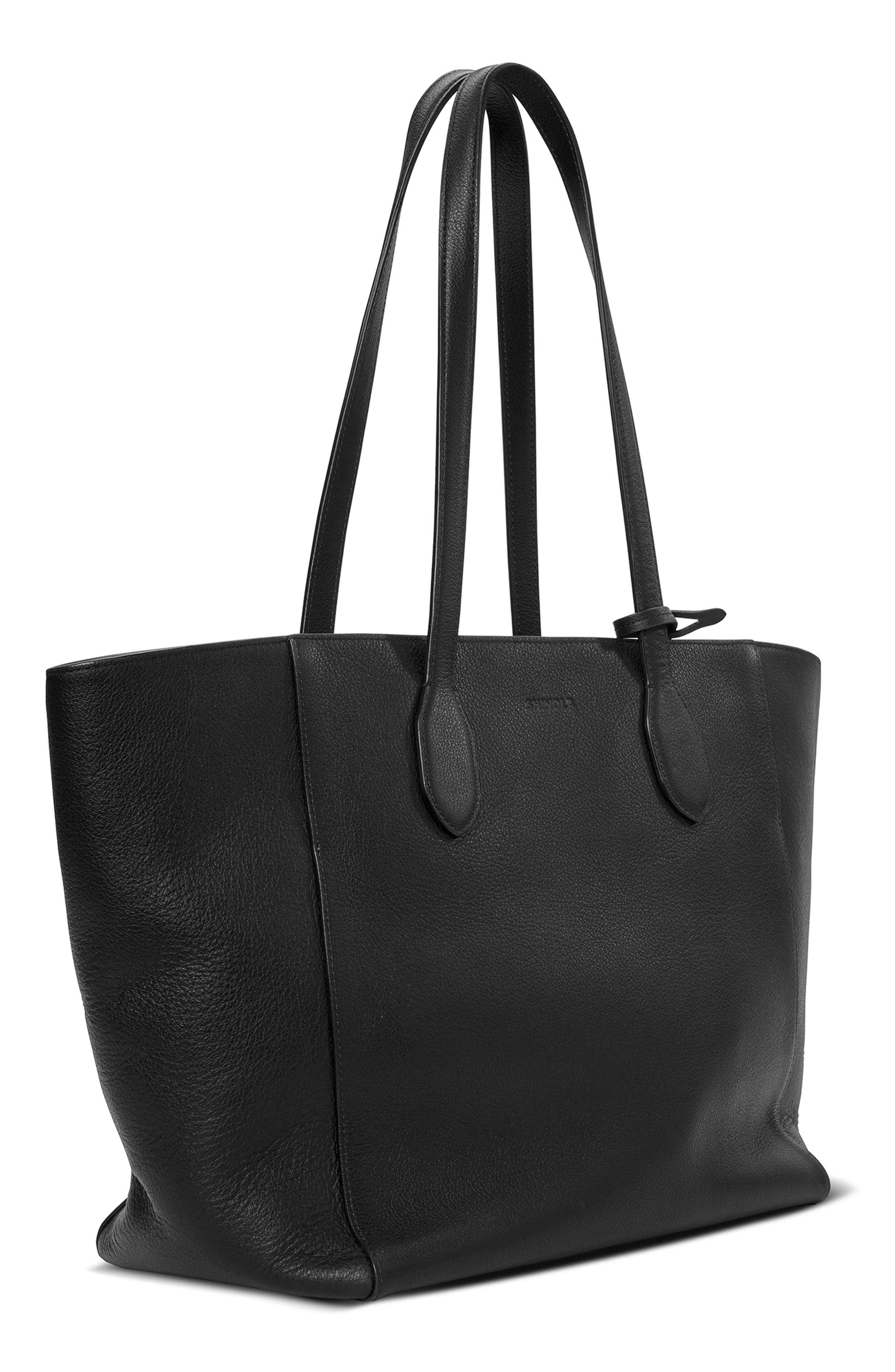 Shinola Runabout Pebble Leather Tote, Alternate, color, Black