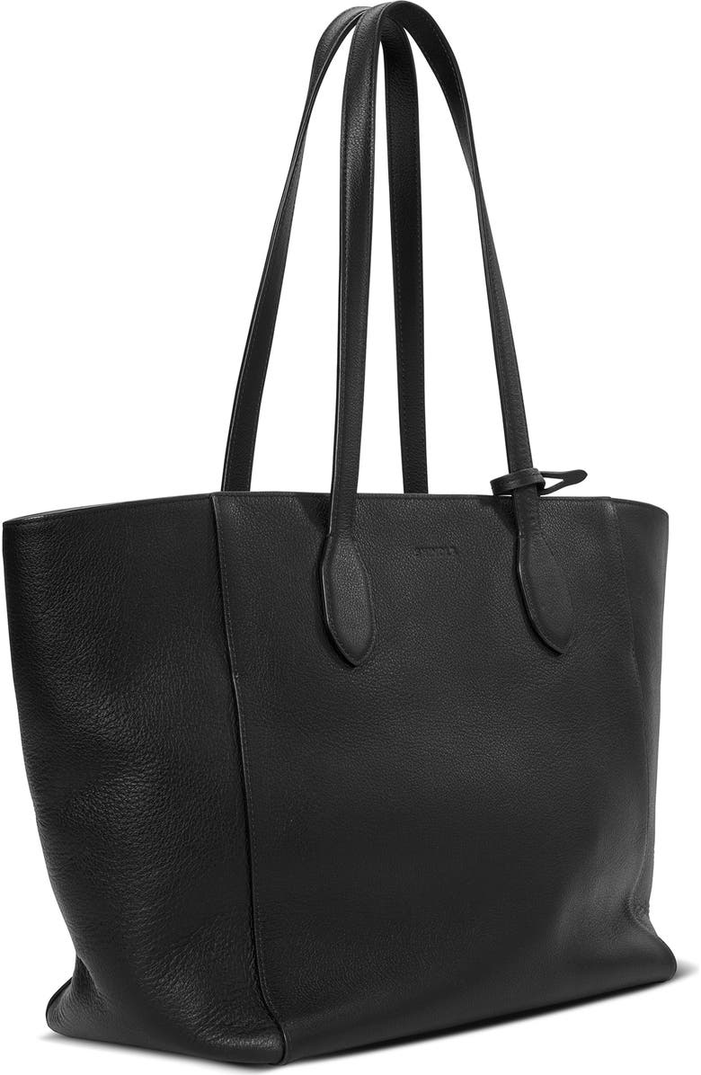 Shinola Runabout Pebble Leather Tote, Alternate, color, Black