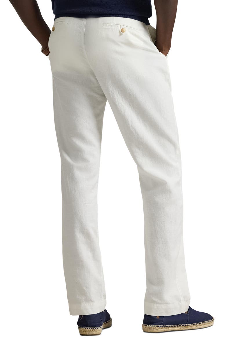 Polo Ralph Lauren Bedford Classic Fit Linen & Cotton Pants, Alternate, color, White
