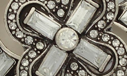 Olivia Welles Lily Mix Crystal Bracelet In Silver/white