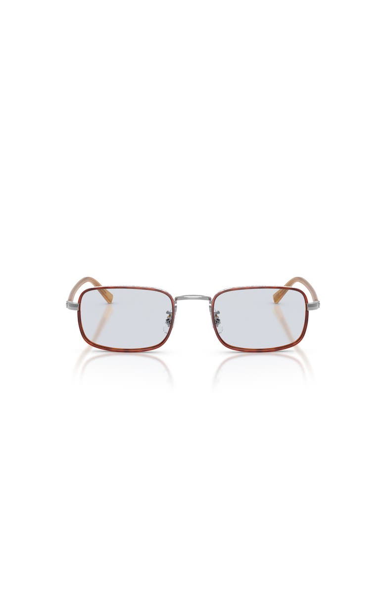 Oliver Peoples 49mm Rectangle optical glasses, Alternate, color, Silver