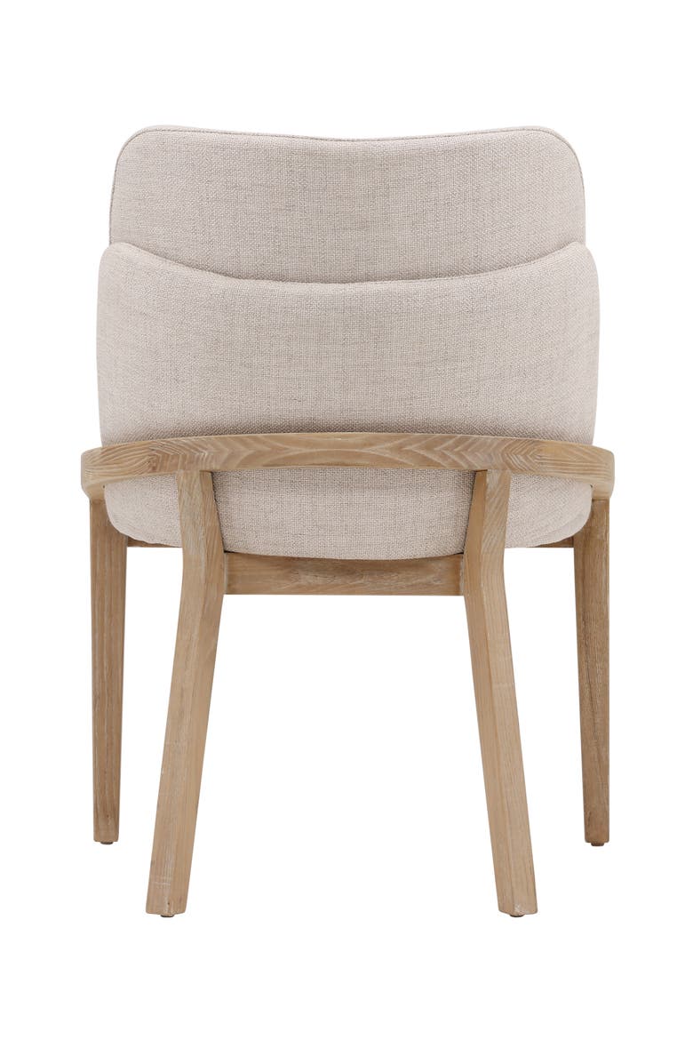 Juna Linen Upholstered Dining Chair with Elm Wood Frame, Alternate, color, Off-White
