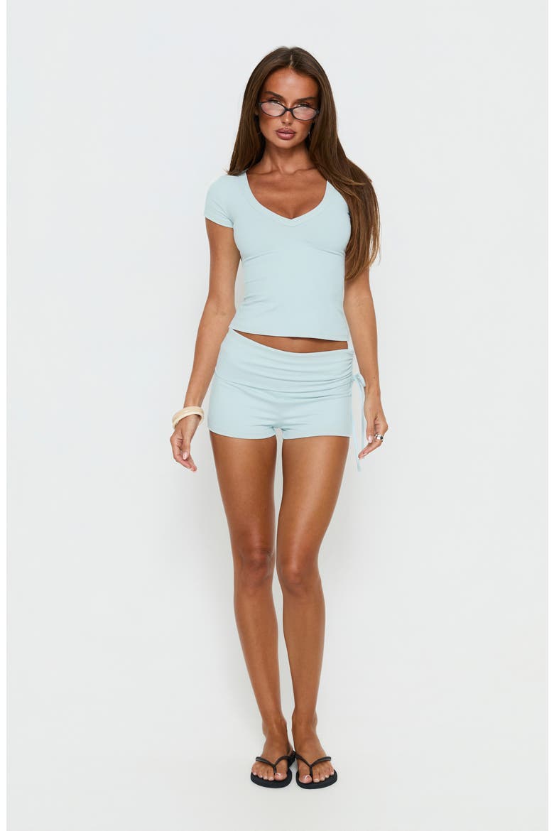 Daily Define V-Neck Top, Alternate, color, ICY BLUE