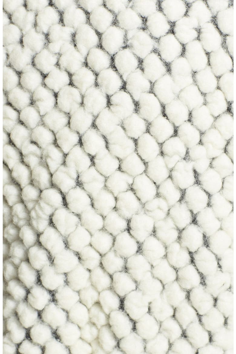 'Tomaz' Mixed Media Wool Blend Coat, Alternate, color, OFF WHITE