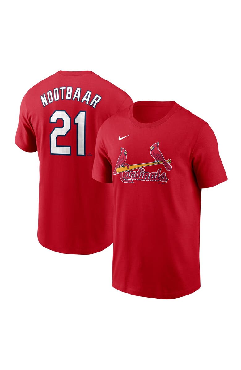Nike Men's Nike Lars Nootbaar Red St. Louis Cardinals Home Fuse Name & Number T-Shirt, Main, color, 