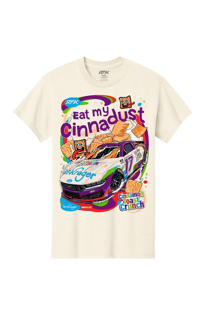 RFK Racing Men's Natural Chris Buescher Cinnamon Toast Crunch Car T-Shirt, Alternate, color, Natural