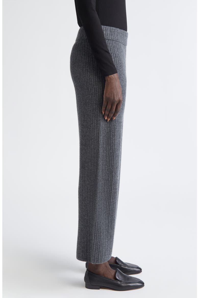Rib Cashmere Blend Ankle Pants, Alternate, color, GRAPHITE MELANGE