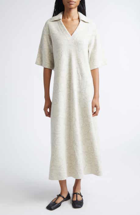 Marimekko Nietos Piirto Unikko Floral Wool Dress