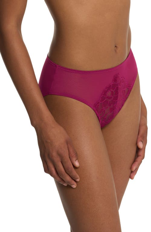 Natori Peony Lace & Mesh Hipster Panties In Pink