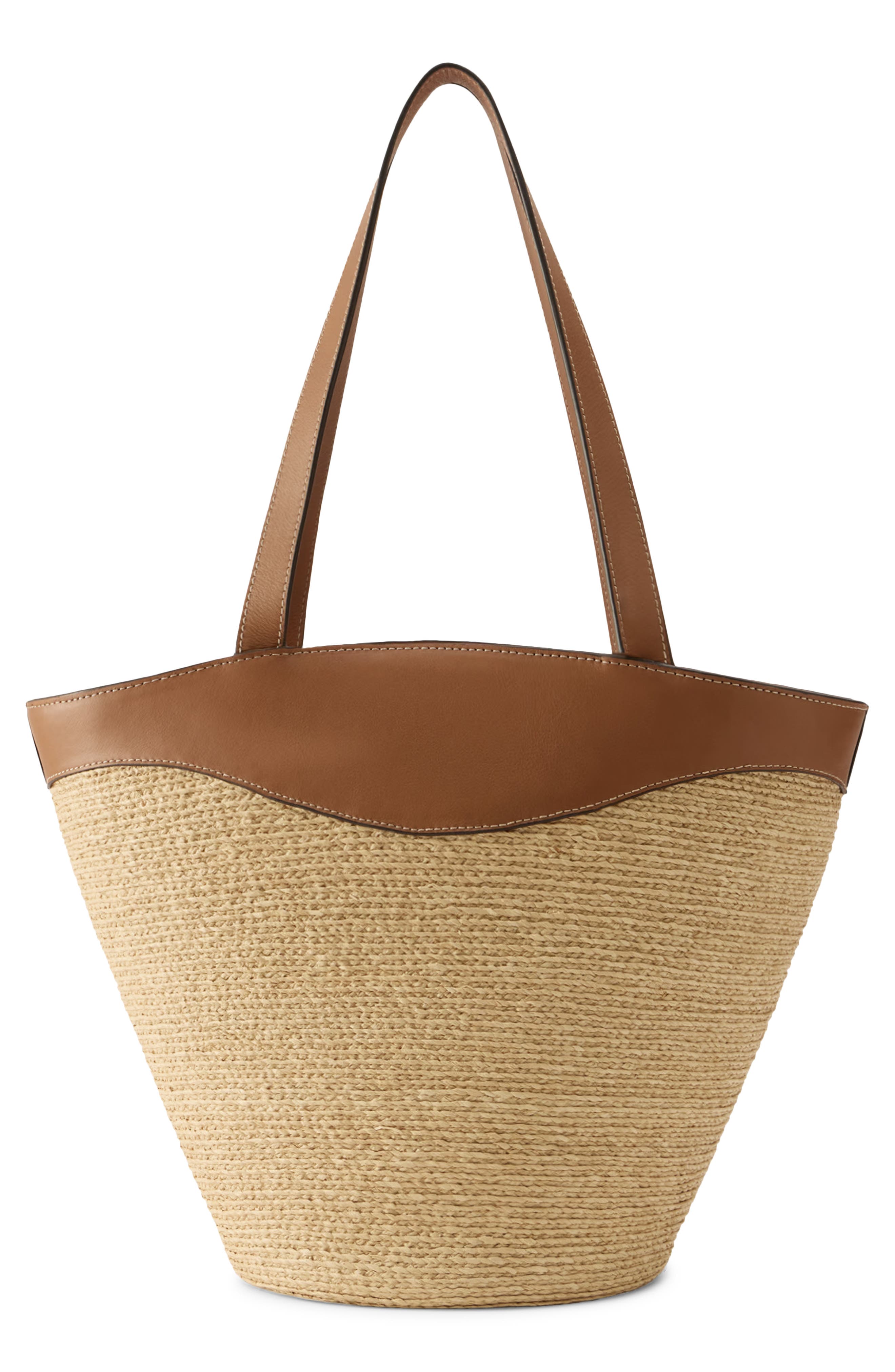 Nadee Braided Raffia Tote, Alternate, color, NATURAL/ COTTO