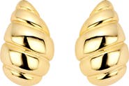ATHRA LUXE Modern Muse Rib Domed Stud Earrings