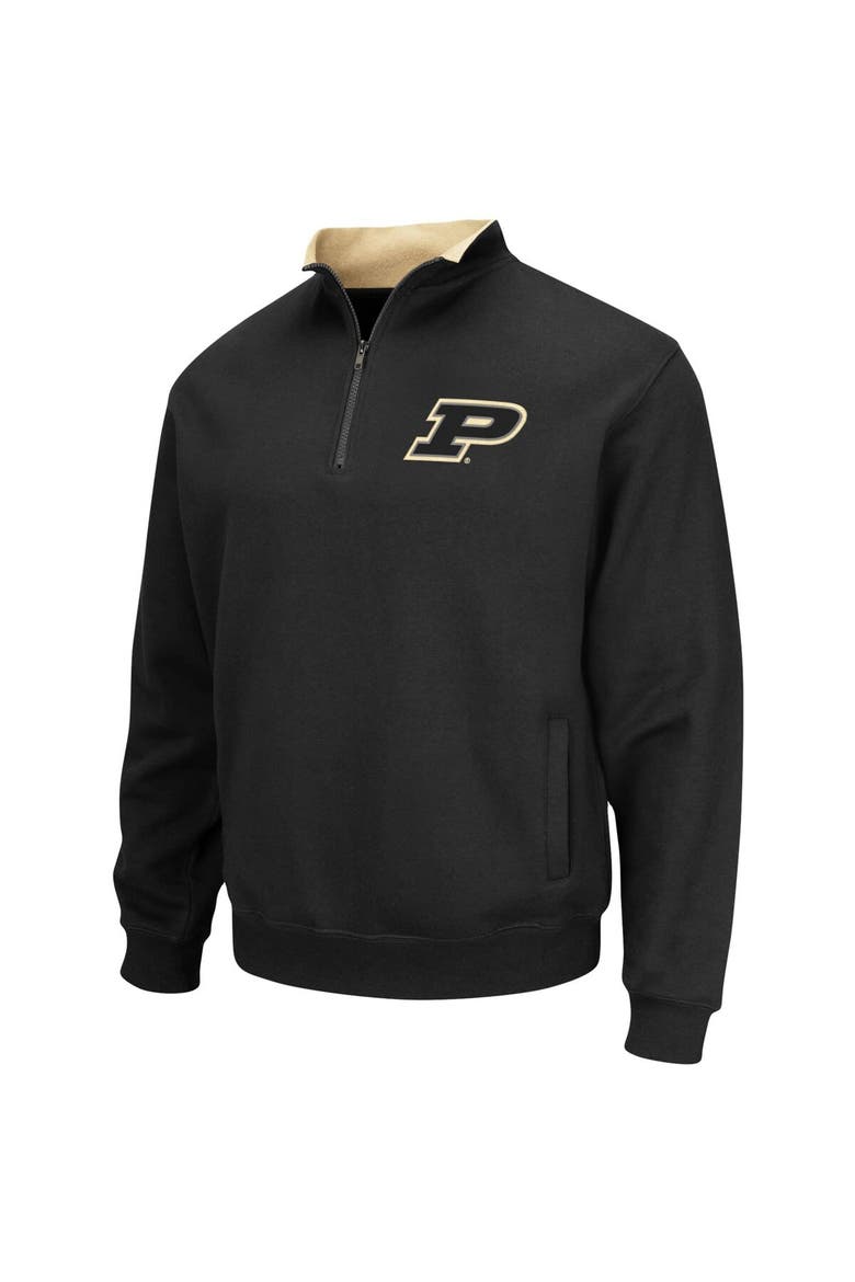 Men's Colosseum Black Purdue Boilermakers Big & Tall Tortugas Quarter-Zip Jacket, Alternate, color, Black