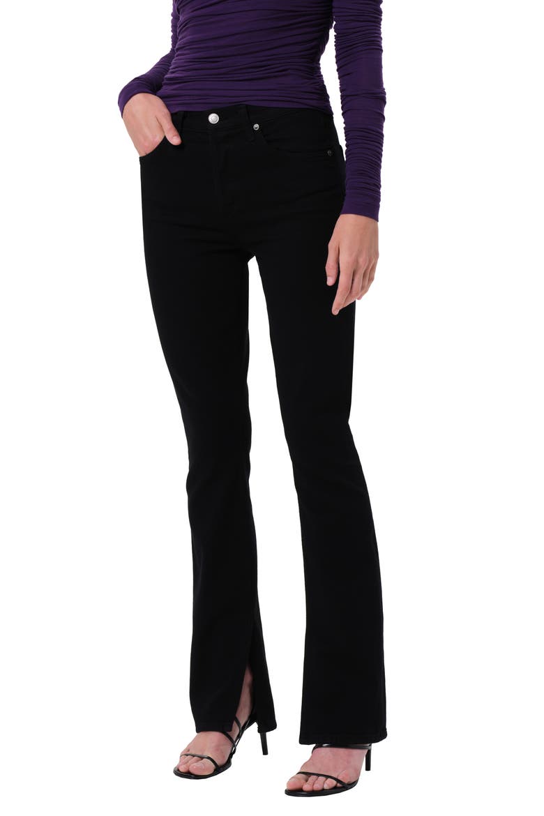 Ingram High Waist Split Hem Skinny Jeans, Alternate, color, IMMERSION BLACK