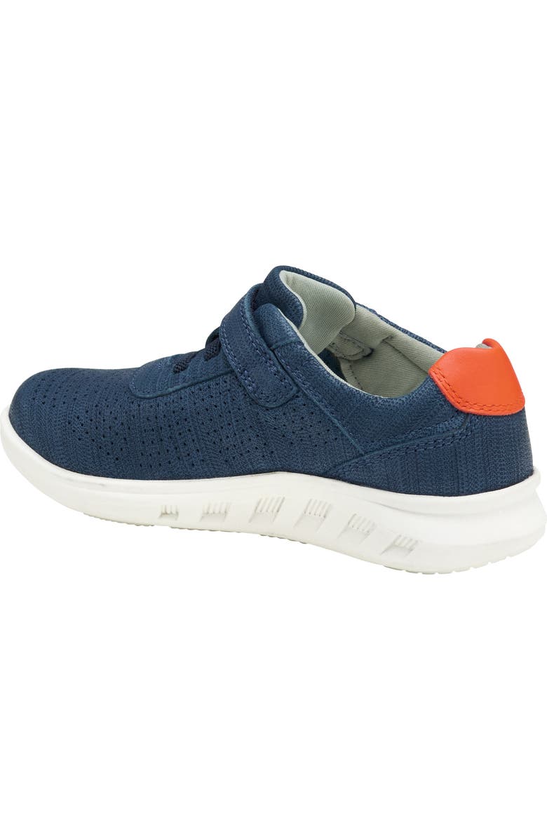 Johnston & Murphy Kid's Activate U-Throat Hook & Loop Sneaker, Alternate, color, Navy Full Grain